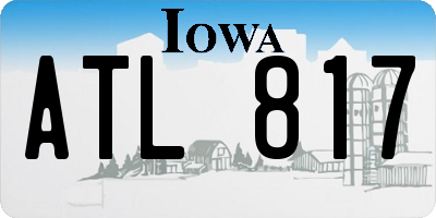 IA license plate ATL817