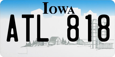 IA license plate ATL818