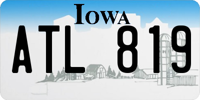 IA license plate ATL819