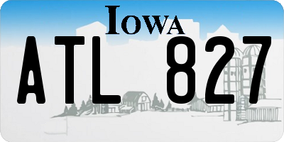 IA license plate ATL827