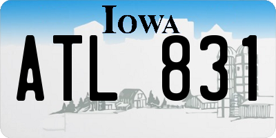 IA license plate ATL831