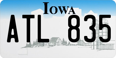 IA license plate ATL835