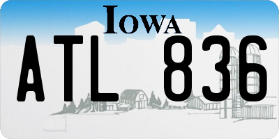 IA license plate ATL836