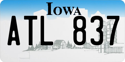 IA license plate ATL837