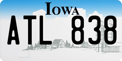 IA license plate ATL838