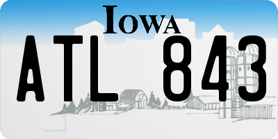 IA license plate ATL843