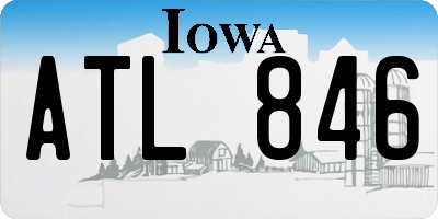 IA license plate ATL846
