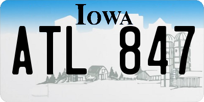 IA license plate ATL847