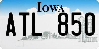IA license plate ATL850