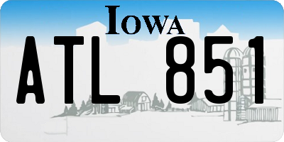 IA license plate ATL851