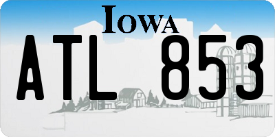 IA license plate ATL853