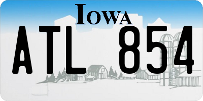 IA license plate ATL854