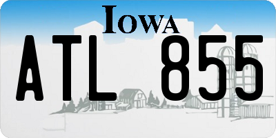 IA license plate ATL855