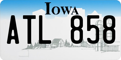 IA license plate ATL858
