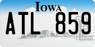 IA license plate ATL859