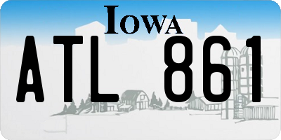 IA license plate ATL861