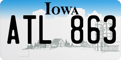 IA license plate ATL863