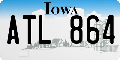 IA license plate ATL864