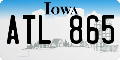 IA license plate ATL865