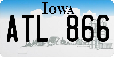 IA license plate ATL866