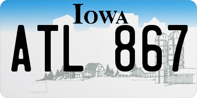 IA license plate ATL867