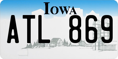 IA license plate ATL869