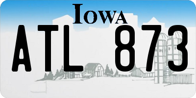 IA license plate ATL873