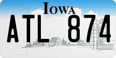 IA license plate ATL874