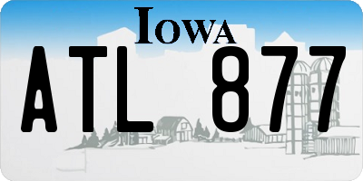 IA license plate ATL877