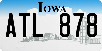 IA license plate ATL878