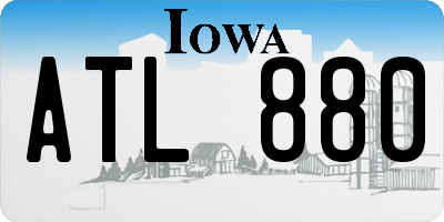 IA license plate ATL880