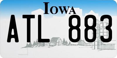 IA license plate ATL883