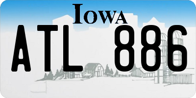 IA license plate ATL886