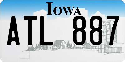 IA license plate ATL887