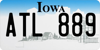 IA license plate ATL889