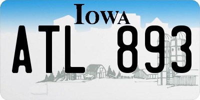 IA license plate ATL893