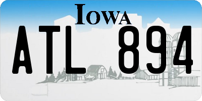 IA license plate ATL894