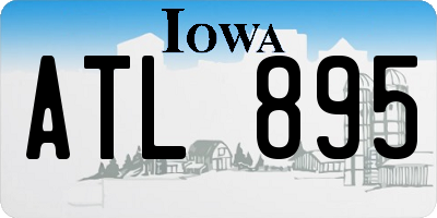 IA license plate ATL895