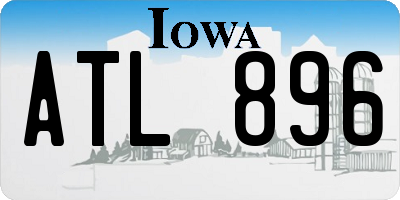 IA license plate ATL896