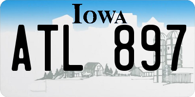 IA license plate ATL897