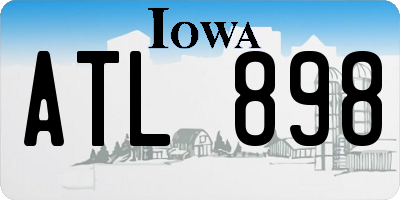 IA license plate ATL898