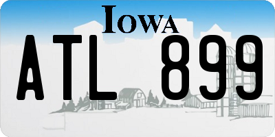 IA license plate ATL899