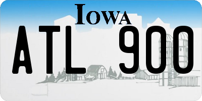 IA license plate ATL900