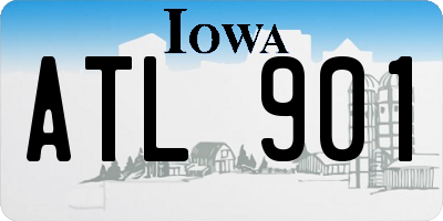 IA license plate ATL901