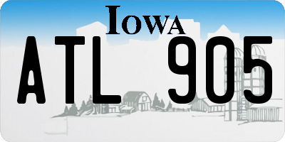 IA license plate ATL905