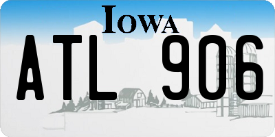 IA license plate ATL906