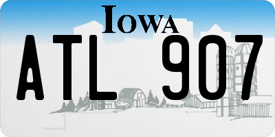 IA license plate ATL907