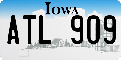 IA license plate ATL909