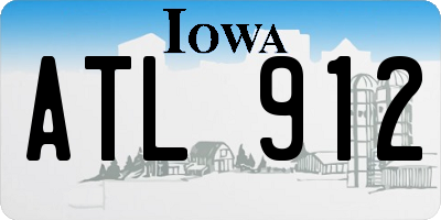IA license plate ATL912