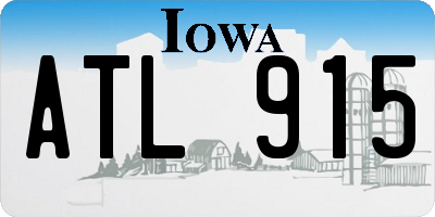 IA license plate ATL915